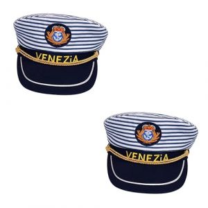 GALPADA Casquette Enfant Marin 2 Pièces Marine Chapeau De Chapeau De Costume De De Marin Casquette Chapeau De Bateau Adulte (Hargrove Hare, neuf)