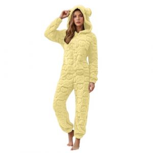 LKRSEEF Pilou Femme Combi Pyjama Hiver Polaire Pilou-Pilou Grande Taille Grenouill&egrave;re Onesie Pijamas Coton Combinaison Chaud (LKRSEEF FASHION, neuf)