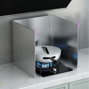 Tauzveok Plaque Anti Projection Cuisine Pliable, Plaque INOX, Anti-&Eacute;claboussures pour Cuisini&egrave;re pour La Cuisine, pour Carter D'huile Po&ecirc;le &Agrave; Frire,B3,3P 50 * 50 * 50cm (WHJMLM, neuf)