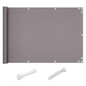 QINGLV Brise Vue 150x200cm Brise-Vue pour Balcon Couverture Protection UV RéSistant Aux IntempéRies D'intimité Toile De Balcon pour Balcon/Patio/Jardin/Terrasse/Grillage -Gris (YuLinASiYaKuaTouShangMaoYouXianGongSi, neuf)