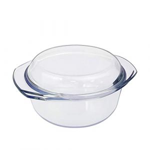 Cocotte avec Couvercle en Verre, 1.5L 17cm, Petit Individuelle Casserole avec Poign&eacute;es, Micro-ondes, Passe au four (DMAR, neuf)