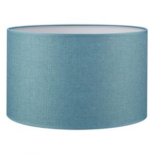 Home Sweet Home Moderne Abat-jour Canvas | cylindre |35/35/21cm | Bleu Pétrole | Abat-jour tissu | pour douille de lampe E27 | testé RoHS | pour lampadaire (home sweet home collection, neuf)