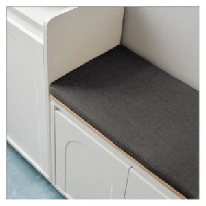 Coussin pour Banc de Jardin, Antidérapant Coussin de Siège en Mousse Épaisse avec Housse Amovible, Assise Coussin pour Banc de Mobilier Terrasse Balancelle Canapé Extérieur(Dark Gray,90x50x5cm Thick) (AMZGRZ, neuf)