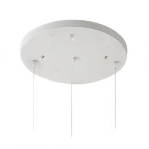 DESHOME Cache Fil pour Lustre Plafond Blanc Rosace Plafond Luminaire 3 Trous 35cm Diamètre Ronde Plaque Fixation Plafonnier Pince Châssis Base Cable Suspension Luminaires avec Accessoires (WENJUN JOE, neuf)