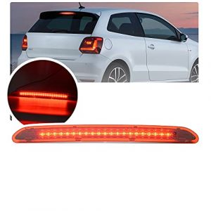 NSLUMO Troisi&egrave;me 3eme feu stop LED rouge pour Golf VII Hatchback/Variant Golf VI/Plus Polo V 6R 6C Polo VI Seat Tarraco CHMSL Feu stop feux arriere central haut (Nslumo Autolight, neuf)