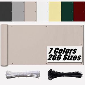 Ufamiluk Brise Vue Jardin 80 cm de Hauteur 100% Opaque Balcon Extérieur Résistant Aux Intempéries Brise Vue de Balcon 1m20 pour Jardin Terrasse Balcon Patio Taupe 80x850cm (Happyhome88, neuf)