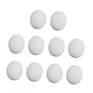 TOYANDONA 10pièces Œufs Éponge Pour Spectacles Et Accessoires Amusants Pour Scéniques Blanc (Qaidam, neuf)