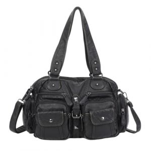 VINBAGGE Sac a Main Femmes Bandoulieres, Sac Bandouliere Femme en cuir PU, Sac Cuir Femme &agrave; &eacute;paules r&eacute;glable-Or (GENOLD, neuf)