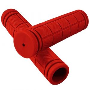 pangdapengpeng Lot de 2 Poignées de Vélo, Poignées de Guidon de Vélo 22mm, Poignée VTT Ergonomiques en Caoutchouc aux VTT, Scooters (Rouge) (PangDaPengPeng, neuf)