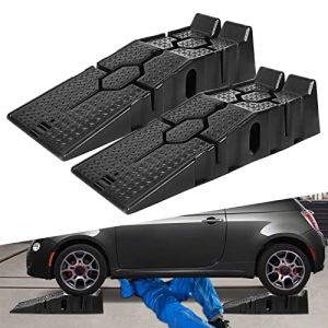 XMTECH - Lot de 2 rampes d'acc&egrave;s en plastique - Pour charge lourde - Jusqu'&agrave; 2,5 tonnes - Rampe &eacute;l&eacute;vatrice de voiture - 320 mm de largeur d'acc&egrave;s (HEZEE, neuf)