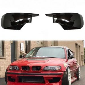 Cakievro Coque de rétroviseur latéral noir en fibre de carbone pour B-mw E46 316i 318i 318d 320d 320i 325i 328i 330d 330i 1998-2005 (noir) (AutoGalaxy, neuf)