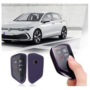 SHAOHAO Coque de clé pour VW Golf 8 Golf8.5 2020-2025 / VW tiguan 3 2024 / Ford Tourneo Connect 2022-2025 TPU Protection Porte Clef Télécommande avec Boutons Accessoire tiguan 2024 (Violet) (SHAOHAO, neuf)