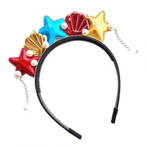 SAFIGLE Bandeau Th&eacute;me Oc&eacute;an Sir&egrave;ne &Eacute;toile Mer Accessoire Cheveux Fille Rouge D&eacute;guisement Coiffure Plage Soir&eacute;e (Grand Di, neuf)