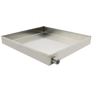 Bac de R&eacute;cup&eacute;ration Des Condensats en Acier Inoxydable pour Lave-linge, S&egrave;che-linge, Lave-vaisselle, R&eacute;frig&eacute;rateurs et Chauffe-eau (avec Trou)(60x40cm) (Wilk Meet, neuf)