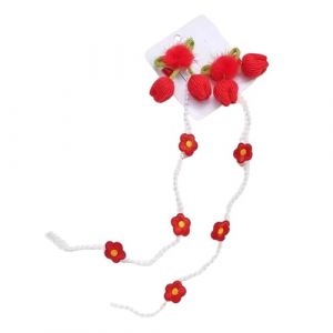 Pince &Agrave; Cheveux En Forme De &ndash; Accessoire Pour Cheveux Tress&eacute;s De 13,78 Pouces, Barrette En Cha&icirc;ne De Perles | Laine 30 G Motif Floral Maintien S&eacute;curis&eacute; Pour Coiffures Tress&eacute;es, Rendez-vous (cangjunw, neuf)