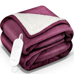 sinnlein Couverture &eacute;lectrique 200 x 180 cm avec arr&ecirc;t automatique | 9 niveaux de chauffage, minuteur, chauffage rapide, pour canap&eacute;, lit (DWD-Company, neuf)
