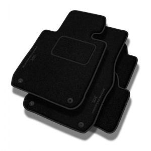 PERFORMANCE Tapis de sol personnalisés en velours tapis voiture destiné à Mini Cooper III 2014-2023 - Standard, Perforé, noir -Broderie CNC précise, passepoil perforé design, Tapis de sol voiture - Pa (MOTOS EU, neuf)