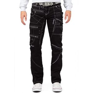 KOSMO LUPO Herren Jeans KM001-1 Schwarz W38/L34 (bans24, neuf)