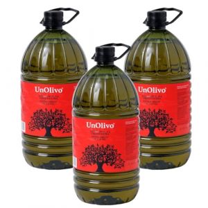 UnOlivo Huile d'Olive Vierge Extra Pack 3 x 5 Litres PET | Vari&eacute;t&eacute; Picual | Brillant et propre | Persistance moyenne (UN OLIVO, neuf)