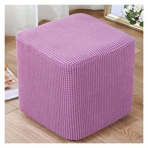 AQIGR Housse de Pouf Carré 40x40/45x45 Extensible Housse Ottomane,Housses de Repose-Pieds en Jacquard Doux pour protéger Le Repose-Pieds, Housse de Pouf avec Fond élastique, Lavable en Machine (AMZGRZ, neuf)