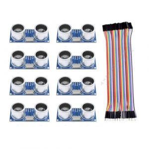 Lot de 8 modules à ultrasons compatibles avec HC-SR04, module à ultrasons, capteur de distance, prend en charge 3,3 à 5 V pour Arduino UNO, robot, XBee, ZigBee, etc. (Mohicans, neuf)