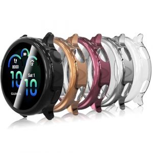 Hianjoo 5 Pack Coque Compatible pour Garmin Vivoactive 6, Montre Scratch-Resistant Soft TPU L&eacute;ger Tout Autour de Protecteur Protection d'&eacute;cran Pare-Chocs (Anjoo Direct . FR, neuf)