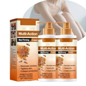 Lot de 2 crèmes raffermissantes à la propolis de Bee - Crème hydratante pour le corps - Pour homme et femme - Avec extraits botaniques de gelée royale - Soin quotidien doux de la peau (NeoMall新汇, neuf)