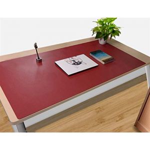 Insun Tapis de Souris Bureau en Cuir Synth&eacute;tique Imperm&eacute;able Ultra mince Anti d&eacute;rapant Tapis de Bureau pour Les Jeux et Sous-main Bureau Vin rouge 50x40cm (3STH. EU, neuf)