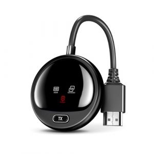 Transmetteur HDMI sans Fil 4K avec &Eacute;cran Intelligent, WELUSOPU HDMI sans Fil &Eacute;metteur 1080P &Agrave; 60 Hz. Diffusion Vid&eacute;o 2,4/5G Depuis Un PC,Bo&icirc;tier vers Un T&eacute;l&eacute;viseur, Moniteur Ou Projecteu -165FT/50M (WELUSOPU FR, neuf)