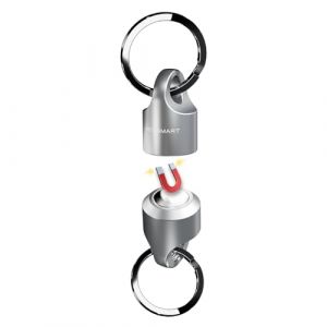 KeySmart MagConnect - Attache Rapide et Sûre des Clé sur Sac à Dos, Sac à Main et Ceinture - Accès Facile aux clés (Titane, Pack de 1) (Key Smart, neuf)