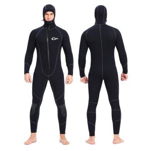 Kenilah Combinaison de Plongée 5MM Homme - Néoprene pour Chasse sous-Marine, Snorkeling et Surf - Combinaison Isotherme Eaux Profondes(XX-Large) (kennela, neuf)