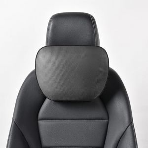 POKSRI 1P Cuir de Vache v&eacute;ritable appuie Tete Voiture,Repose Tete Voiture cale pour Conduire,Support de Coussin,Polyester d'origine vegetale,30x19cm,Remplissable&Reglable(Noir) (V&eacute;ritables accessoires int&eacute;rieur auto POKSRI, neuf)
