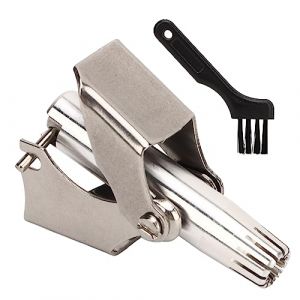 Tondeuse &agrave; Poils de Nez, &eacute;pilateur Manuel en Acier Inoxydable sans Piles, Lame Lavable &agrave; 12 Tranchants et Coupe Rotative &agrave; 360&deg;, &eacute;pilation des Poils des Oreilles et du Nez (Folanda, neuf)