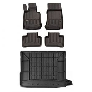 MOTOS Kit de Tapis de Sol en Caoutchouc et Tapis de Coffre pour Mercedes-Benz GLC X253 2015-2022 Am&eacute;liorez Votre Confort de Voyage avec Tapis antid&eacute;rapant Voiture 3D- Tapis de Sol Voiture Tous Temps, (MOTOS EU, neuf)