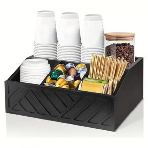 Rangement Cafe en Bois pour Comptoir,Organisateur à café,Organisateur de Station de Café pour Comptoir,Aménagement Coin Cafe & Accessoires pour Bureau Moderne, idéal pour bureau, maison, cuisine, bar (Digital GOODS!, neuf)