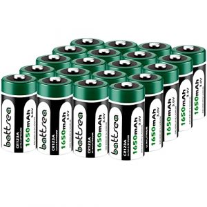 Battesea cr123a Batterie au Lithium 3V, 1650mah 20 Groupes cr123 Haute Puissance 123a Photo cr17345 PTC Protection Lampe de Poche de l'appareil Photo 10 Remplacement de la dur&eacute;e de Vie de la s&eacute;curit&eacute; (SHF EUR, neuf)