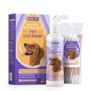 HICC PET Nettoyeur d'oreille pour Chiens et Chats, Traitement de l'infection de l'oreille de Chien pour Apaiser Les D&eacute;mangeaisons et l'inflammation (HICC Pet EU, neuf)