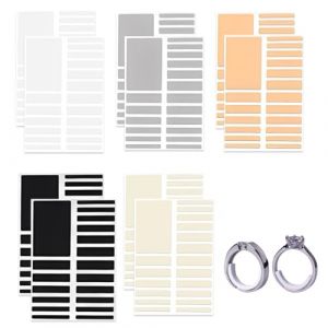 BCHKO Set de 190 ajusteurs invisibles pour bagues, adapt&eacute; &agrave; la plupart des homme et femme, doux et respectueux de la peau, excellente adh&eacute;rence (10 tailles) (transparent, noir, blanc, gris, jaune) (MIAO YONGXUAN SHOP, neuf)