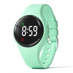 e-vibra Montre d'apprentissage de la propreté - Montre vibrante silencieuse et résistante à l'eau - Montre de rappel médicale rechargeable - avec alarme et écran de verrouillage, vert (e-vibra, neuf)