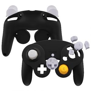 eXtremeRate Coque pour Nintendo Gamecube Manette, Coque de Remplacement avec Boutons pour Nintendo Gamecube Manette， Controller Non Incluse， Noir (Easequote-Store, neuf)