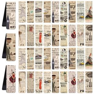 Marque-Pages Magn&eacute;tiques,36 Pi&egrave;ces Kit Marqueurs de Page Magn&eacute;tiques,Signets Magn&eacute;tique,Vintage Creative Signets,Marque Page Magnetique,pour &Eacute;tudiants Lecture Enseignants Bureau &agrave; Domicile &Eacute;cole (HUIKUANGEU, neuf)