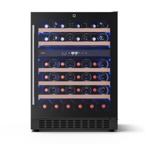 KLARSTEIN Illuminosa Cave &agrave; Vin Encastrable - 46 Bouteilles, Double Zone, 5-22&deg;C, LED, Porte UV, Silencieuse, Sous Comptoir, Frigo Vin (Klarstein France, neuf)