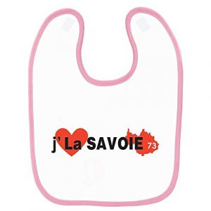 Mygoodprice Bavoir b&eacute;b&eacute; imprim&eacute; j'aime la savoie Rose (my-goodprice, neuf)