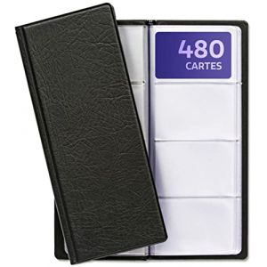 Praknu Porte Cartes de Visite pour 480 Cartes avec Int&eacute;rieur Transparent - Rangement Carte de Visite &agrave; usage Professionnel ou Personnel - Pratique (Niboline, neuf)