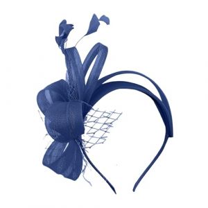Chapeau bibi pour femme pour mariage, bibi à plumes et fleurs, chapeau bibi de mariage, chapeau de thé, cocktail, soirée, chapeau de fête en maille avec serre-tête, pinces à cheveux (ZWZDS, neuf)