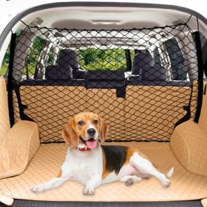 STARROAD-TIM 120X70CM Filet Voiture pour Chien Grille Chien Voiture Filet Coffre Voiture Chien Filet de S&eacute;paration pour Chien S&eacute;parateur de Si&egrave;ge Arri&egrave;re pour Camions SUV et berlines (STAR ROAD EU, neuf)