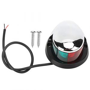 Lwuey Feux de Navigation Bateau LED,12V Lampe Marine Étanche D'arc Vert Rouge Voyant Feu IP66 LED Avertissement Position Signalisation Sphérique Accessoire pour Yacht Marin Ponton Skiff Kayak (Liwuwer, neuf)