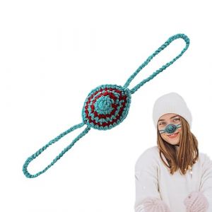 Moufle de nez – Chauffe-nez | Chauffe-nez pour temps froid | chauffe-nez pour femme | Cache-nez de Noël au crochet | Chauffe-nez confortable pour la protection de la climatisation, Nez rouge (eurt, neuf)