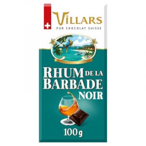 VILLARS - Villars Tablette Liqueur Rhum De La Barbade Chocolat Noir 100G - Lot De 3 - Vendu Par Lot (March&eacute; Parisien, neuf)