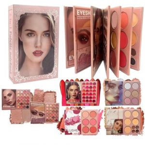 Palette De Maquillage Visage | Longue Durée Portable Multi-couleurs | Palette Highlighter Blush Style Livre - Pour Mariage Anniversaire Joues Filles Débutant Quotidien Voyage Fête (ganyutrade, neuf)